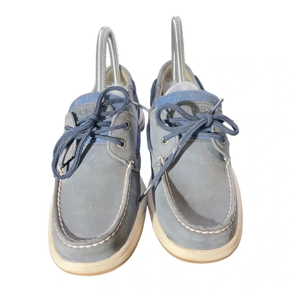 Sperry Top-Sider Blue Gray Leather Boat Shoes Women’s Size 7